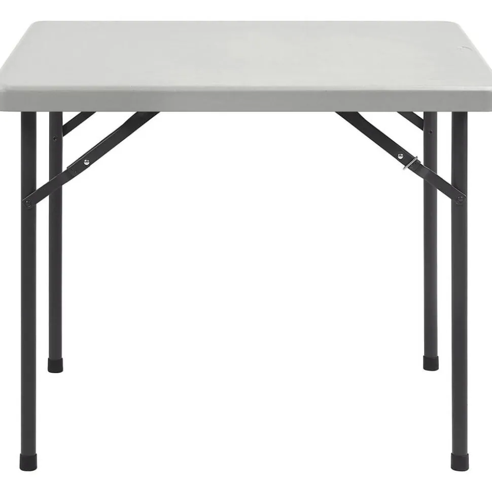 Lorell Banquet Folding Table, Square, 3'W, Platinum