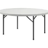 Lorell Banquet Folding Table, Round Top x 60" Table Top Diameter, 29.3"H, Platinum/Gray