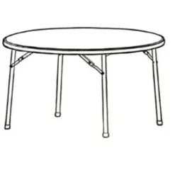Lorell Banquet Folding Table, Round Top x 60