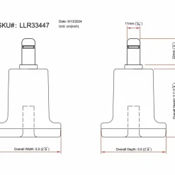 Lorell Bell Glides - Black - Metal, Nylon - 1 Set
