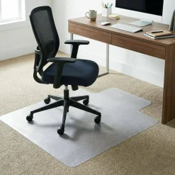 Lorell Beveled Edge Low Pile Studded Chair Mat, 36