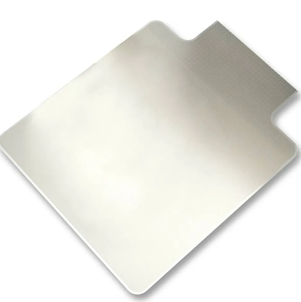 Lorell Beveled Edge Low Pile Studded Chair Mat, 46" x 60", Wide Lip