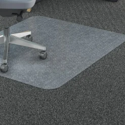 Lorell Big and Tall Polycarbonate Low Pile Studded Chair Mat, 36