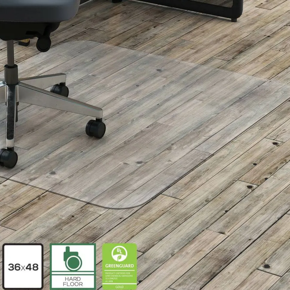 Lorell Big and Tall Polycarbonate Hard Floor Chair Mat, 46" x 60"