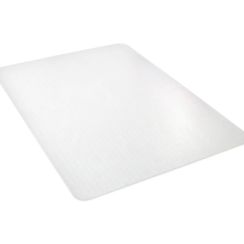 Lorell Big and Tall Polycarbonate Low Pile Studded Chair Mat, 46" x 60"