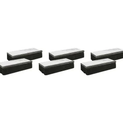 Lorell Chalkboard Erasers - Noiseless, Dustless - Black - Felt - 6 / Bundle