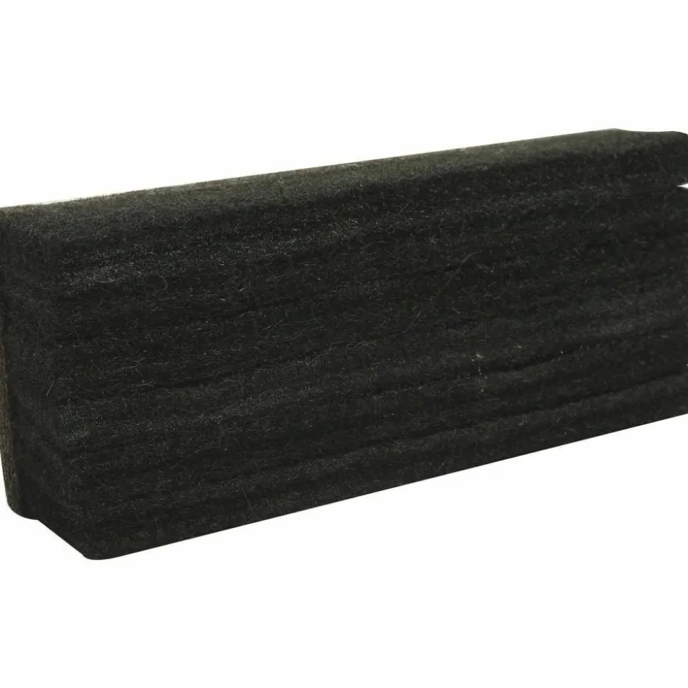 Lorell Chalkboard Erasers - Noiseless, Dustless - Black - Felt - 6 / Bundle