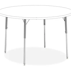 Lorell Classroom Adjustable Activity Table Legs, Standard-Height, Chrome/Silver Mist, Set Of 4