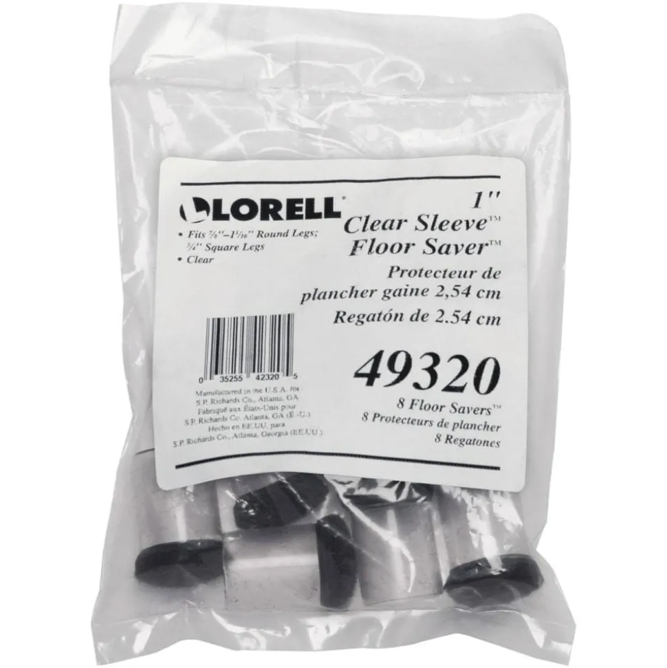 Lorell Clear Sleeve Hard Floor Protectors, Set Of 8