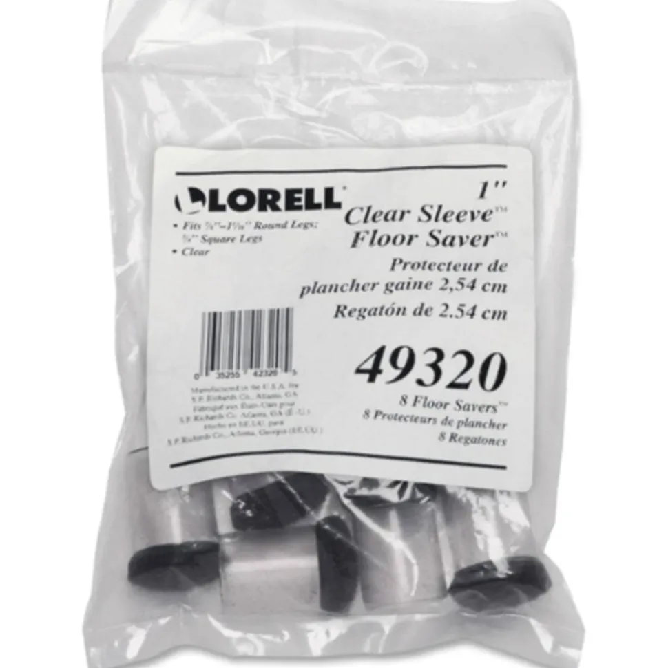 Lorell Clear Sleeve Hard Floor Protectors, Set Of 8