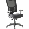 Lorell Conjure High-Back Swivel/Tilt Office Chair - Fabric, Polyurethane, Molded Foam Seat Material - High Back - Black - Armrest - 1Each