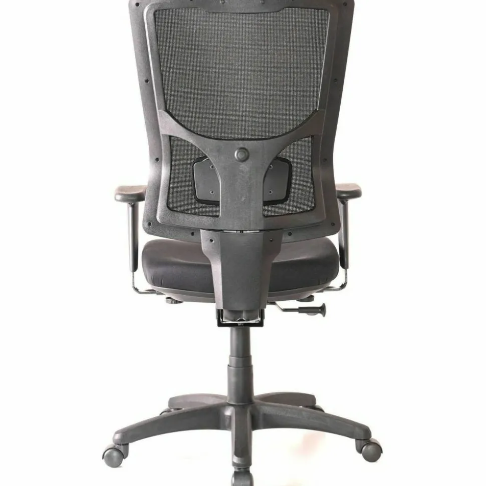 Lorell Conjure High-Back Swivel/Tilt Office Chair - Fabric, Polyurethane, Molded Foam Seat Material - High Back - Black - Armrest - 1Each