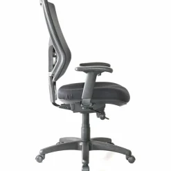 Lorell Conjure High-Back Swivel/Tilt Office Chair - Fabric, Polyurethane, Molded Foam Seat Material - High Back - Black - Armrest - 1Each