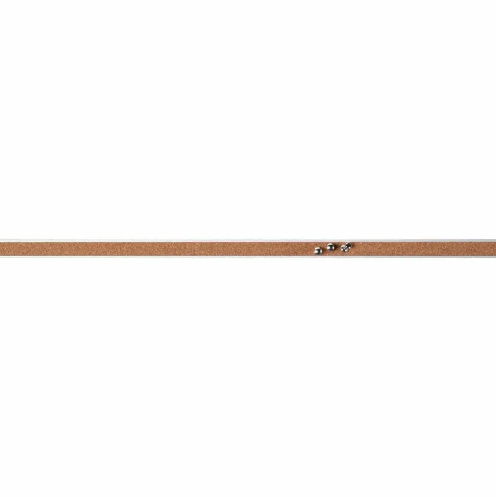 Lorell Cork Bulletin Board Bar, 48", Silver Aluminum Frame