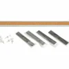 Lorell Cork Strip Bulletin Bars, 1" x 36", Silver, Pack Of 3