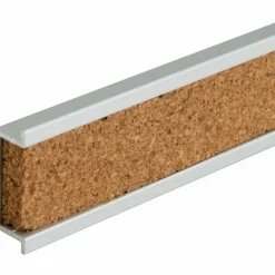 Lorell Cork Strip Bulletin Bars, 1" x 36", Silver, Pack Of 3