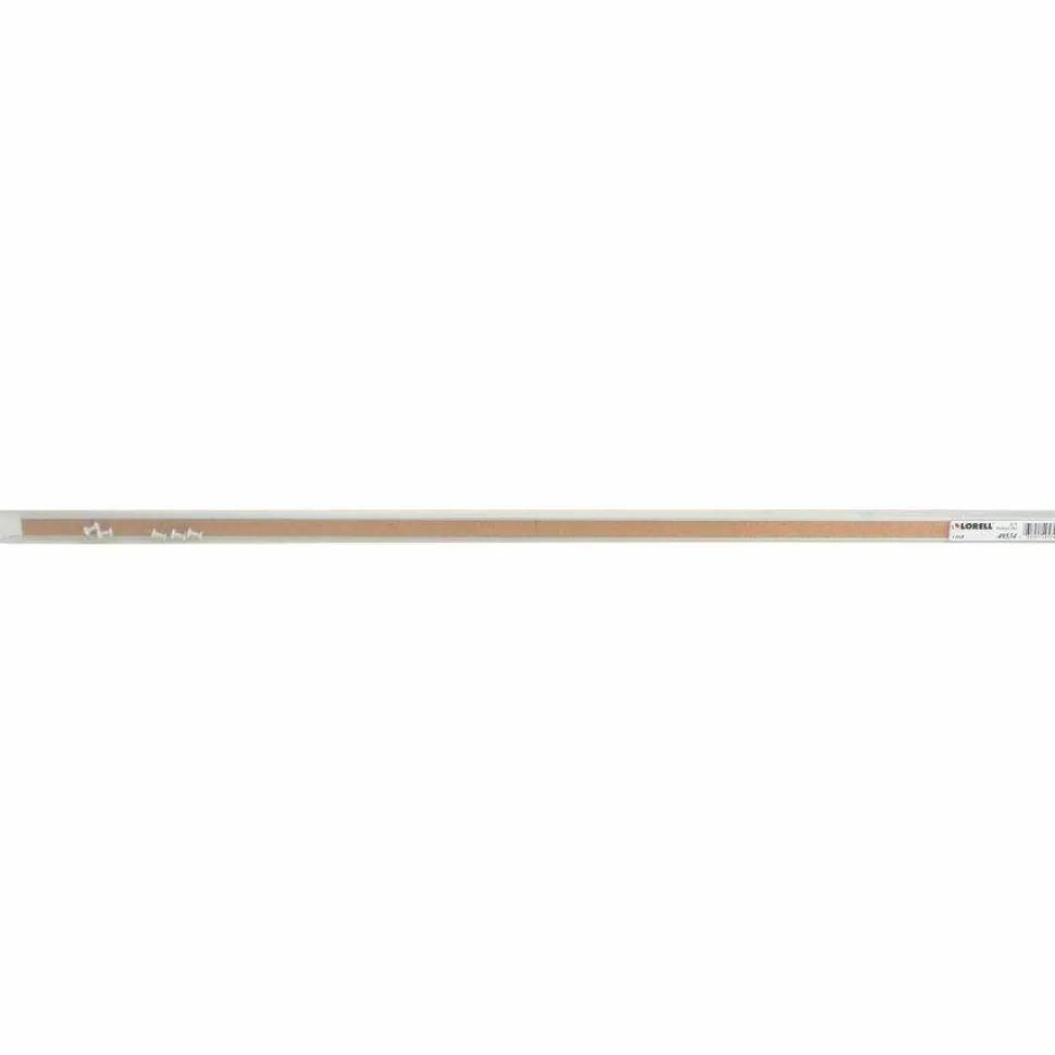 Lorell Cork Strip Bulletin Bars, 1" x 36", Silver, Pack Of 3