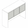 Lorell Desk-Mount 48" Hutch Frosted Glass Door, Finish: Frost, For Hutch
