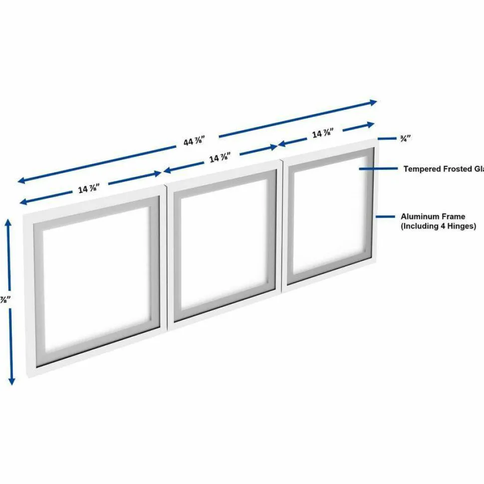 Lorell Desk-Mount 48" Hutch Frosted Glass Door, Finish: Frost, For Hutch