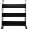 Lorell Double-sided Book Cart, Black