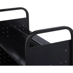 Lorell Double-sided Book Cart, Black