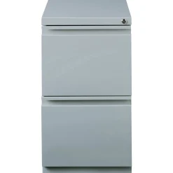 Lorell 19-7/8"D Vertical 2-Drawer Mobile Pedestal File Cabinet, Platinum
