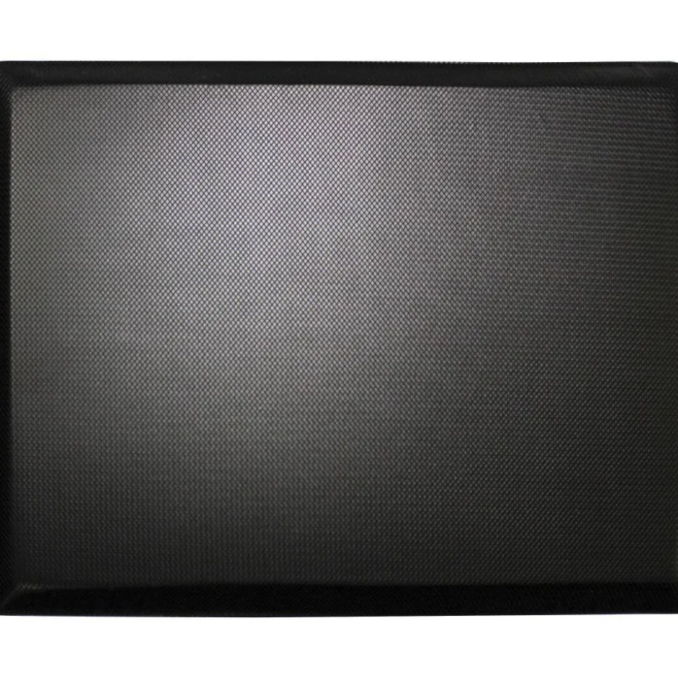 Lorell Energizing Sit/Stand Desk Mat, 20" x 30", Black