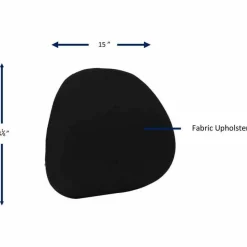 Lorell Ergo Fabric Lumbar Back Support, Black
