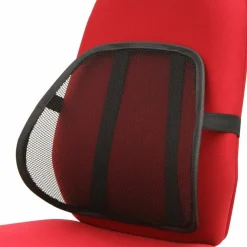 Lorell Ergo Lumbar Back Support, Mesh, Black