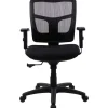 Lorell Ergonomic Mesh/Fabric Mid-Back Chair, Swivel Tilt, Black