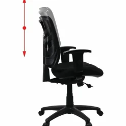 Lorell Ergonomic Mesh/Fabric Mid-Back Chair, Swivel Tilt, Black