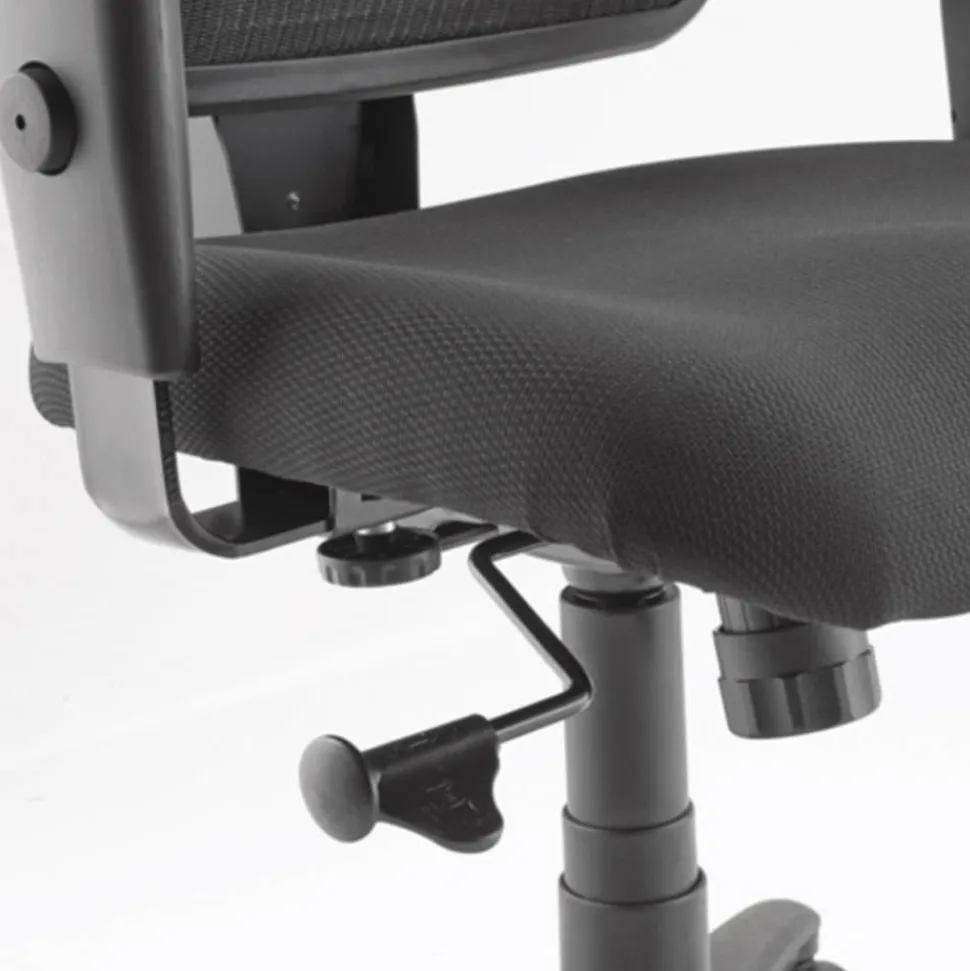 Lorell Ergonomic Mesh/Fabric Mid-Back Chair, Swivel Tilt, Black