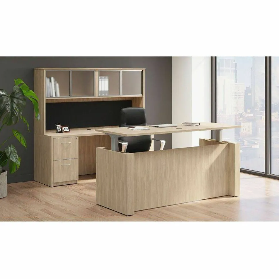 Lorell Essentials 2-Drawer Fixed Pedestal File Cabinet