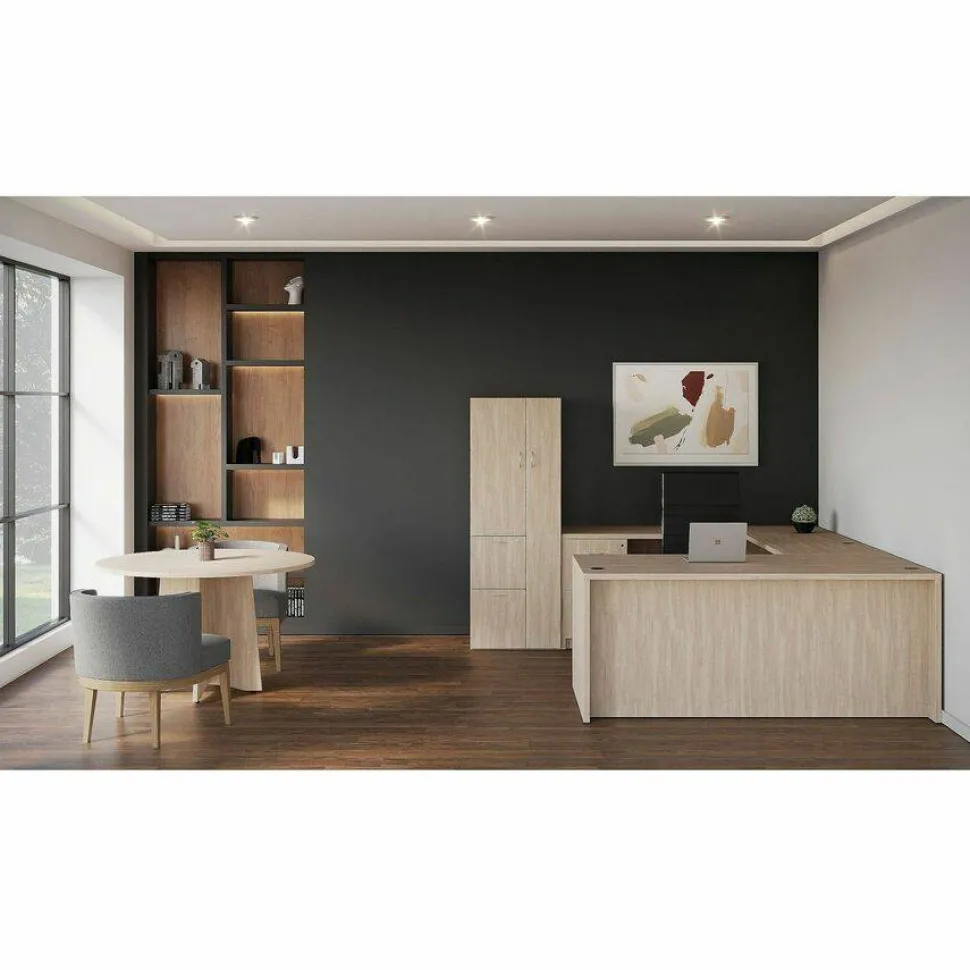 Lorell Essentials 2-Drawer Fixed Pedestal File Cabinet