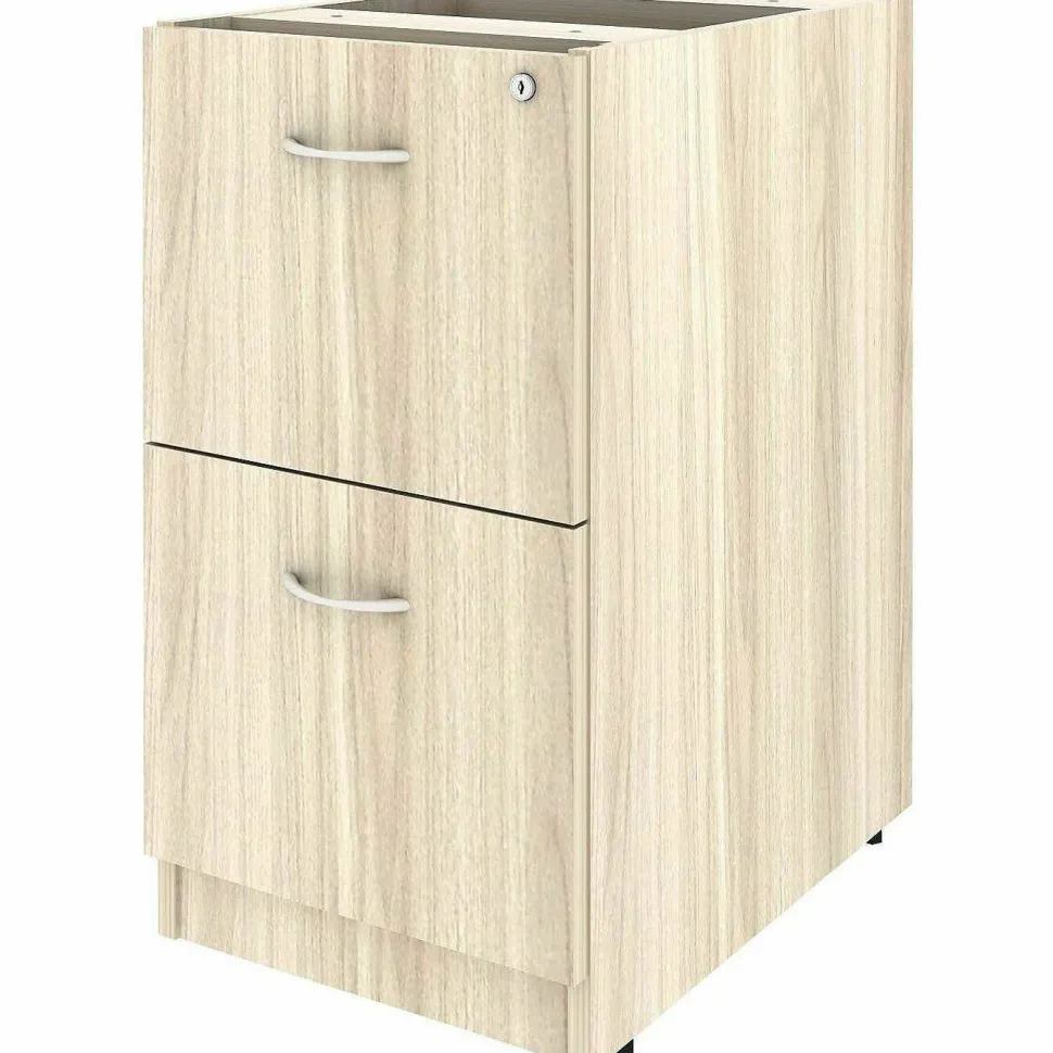 Lorell Essentials 2-Drawer Fixed Pedestal File Cabinet