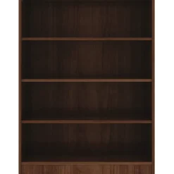 Lorell Essentials 48"H 4-Shelf Bookcase, Walnut