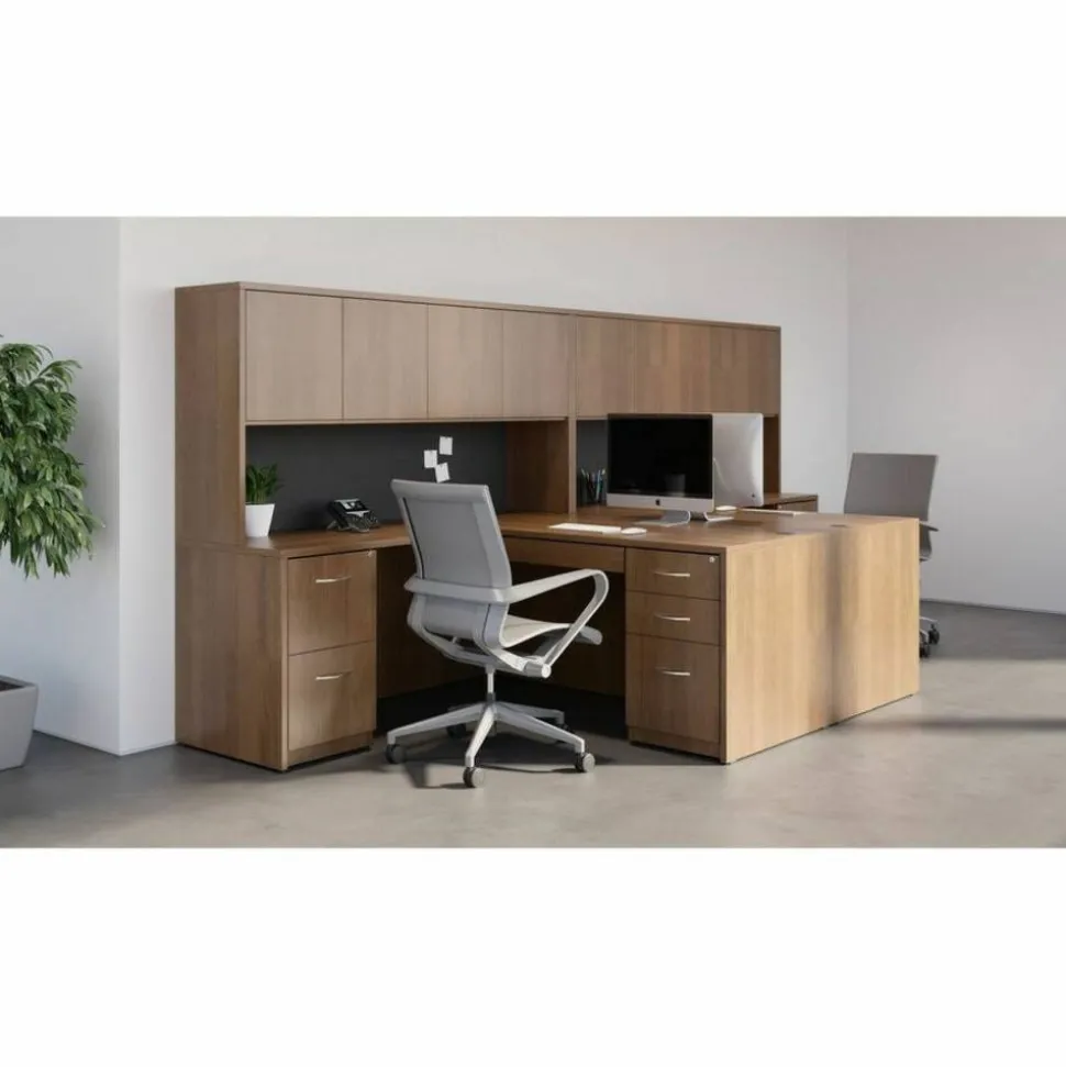 Lorell Essentials 48"H 4-Shelf Bookcase, Walnut