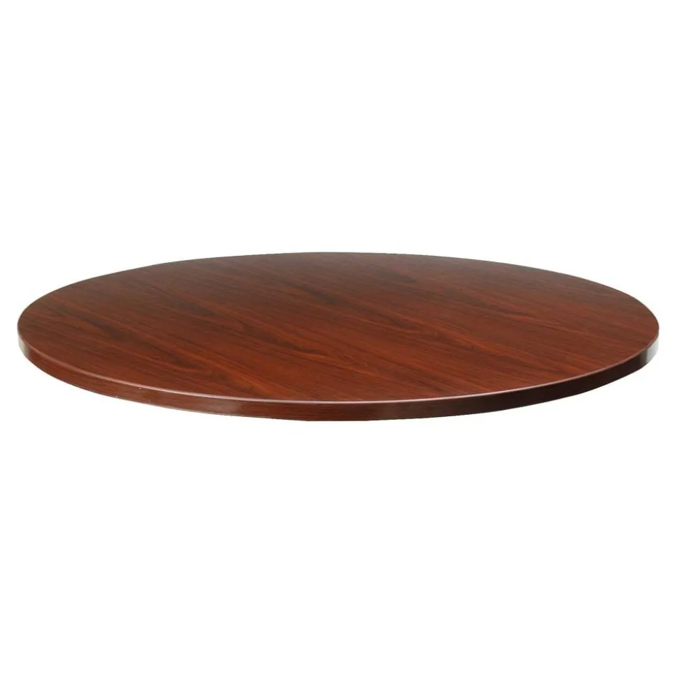 Lorell Essentials Round Table Top, 42"D, Mahogany