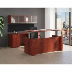 Lorell Essentials Series Hutch, 60"W, Cherry