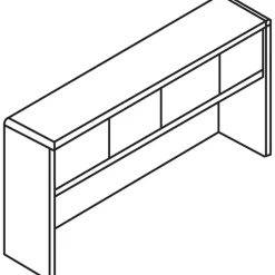 Lorell Essentials Series Hutch, 66