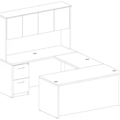 Lorell Essentials Series Hutch, 66