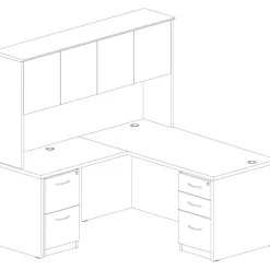 Lorell Essentials Series Rectangular Desk Shell