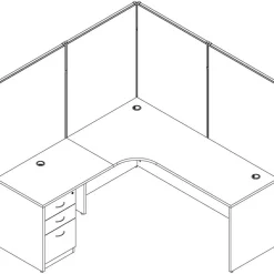 Lorell Essentials Series Rectangular Desk Shell