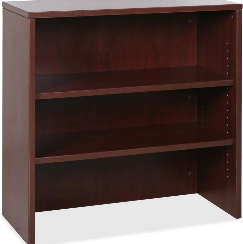 Lorell Essentials Series Stack-On Modular Shelving Bookcase, 36"H x 36"W x 15"D, Mahogany