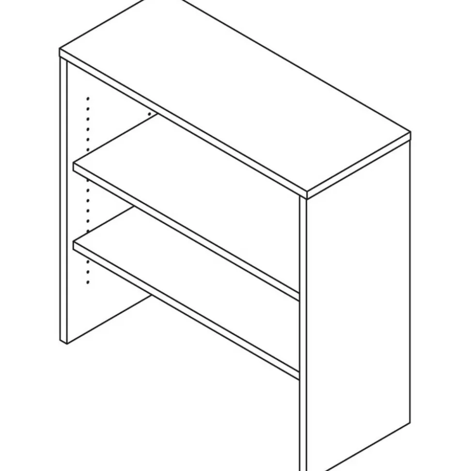 Lorell Essentials Series Stack-On Modular Shelving Bookcase, 36"H x 36"W x 15"D, Mahogany