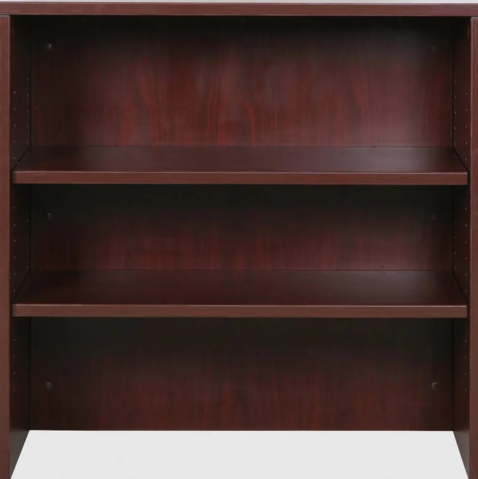 Lorell Essentials Series Stack-On Modular Shelving Bookcase, 36"H x 36"W x 15"D, Mahogany