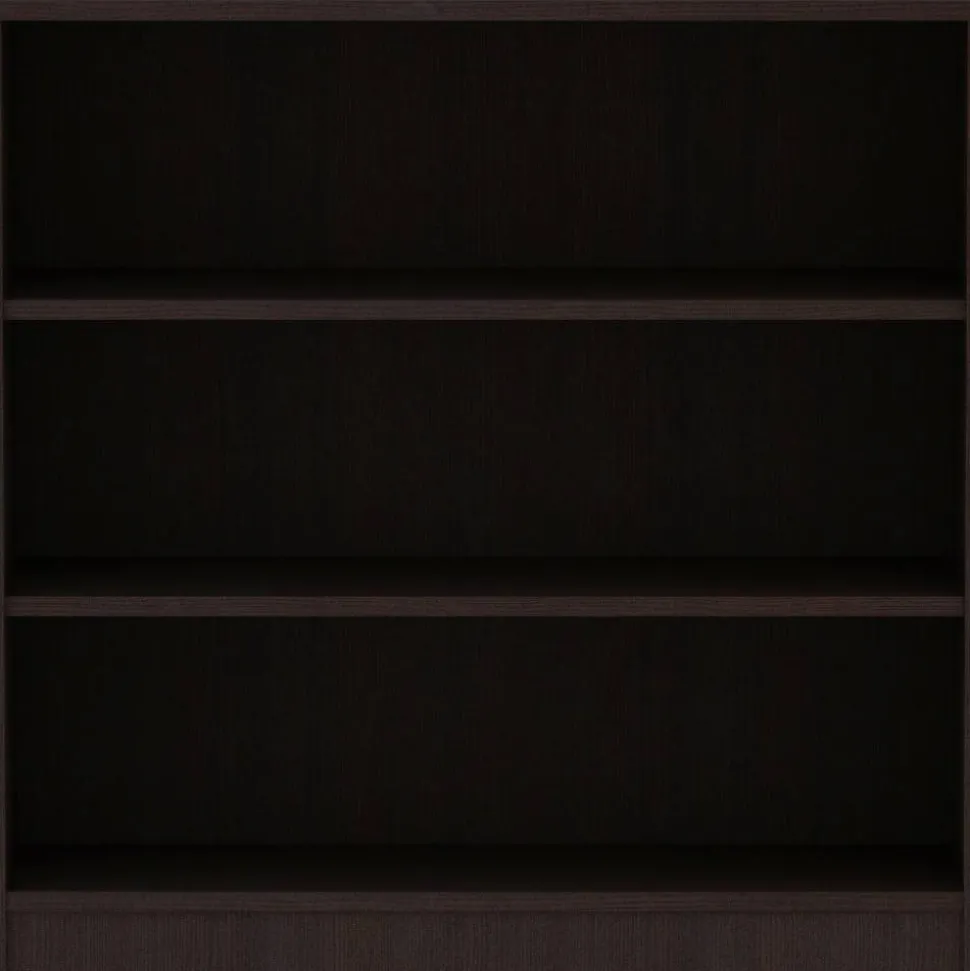 Lorell Essentials 3-Shelf Laminate Modular Shelving Bookcase,36"H x 36"W x 12"D, Espresso