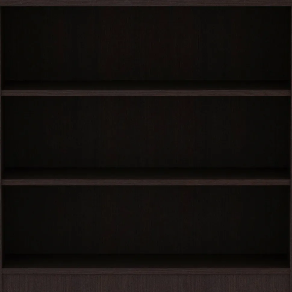 Lorell Essentials 3-Shelf Laminate Modular Shelving Bookcase,36"H x 36"W x 12"D, Espresso