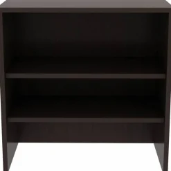 Lorell Essentials 2-shelf Stack-on Bookcase - 36"x15"x36" - 2 Shelve(s) - Material: Laminate, Metal - Finish: Espresso - Stackable, Cam Lock -