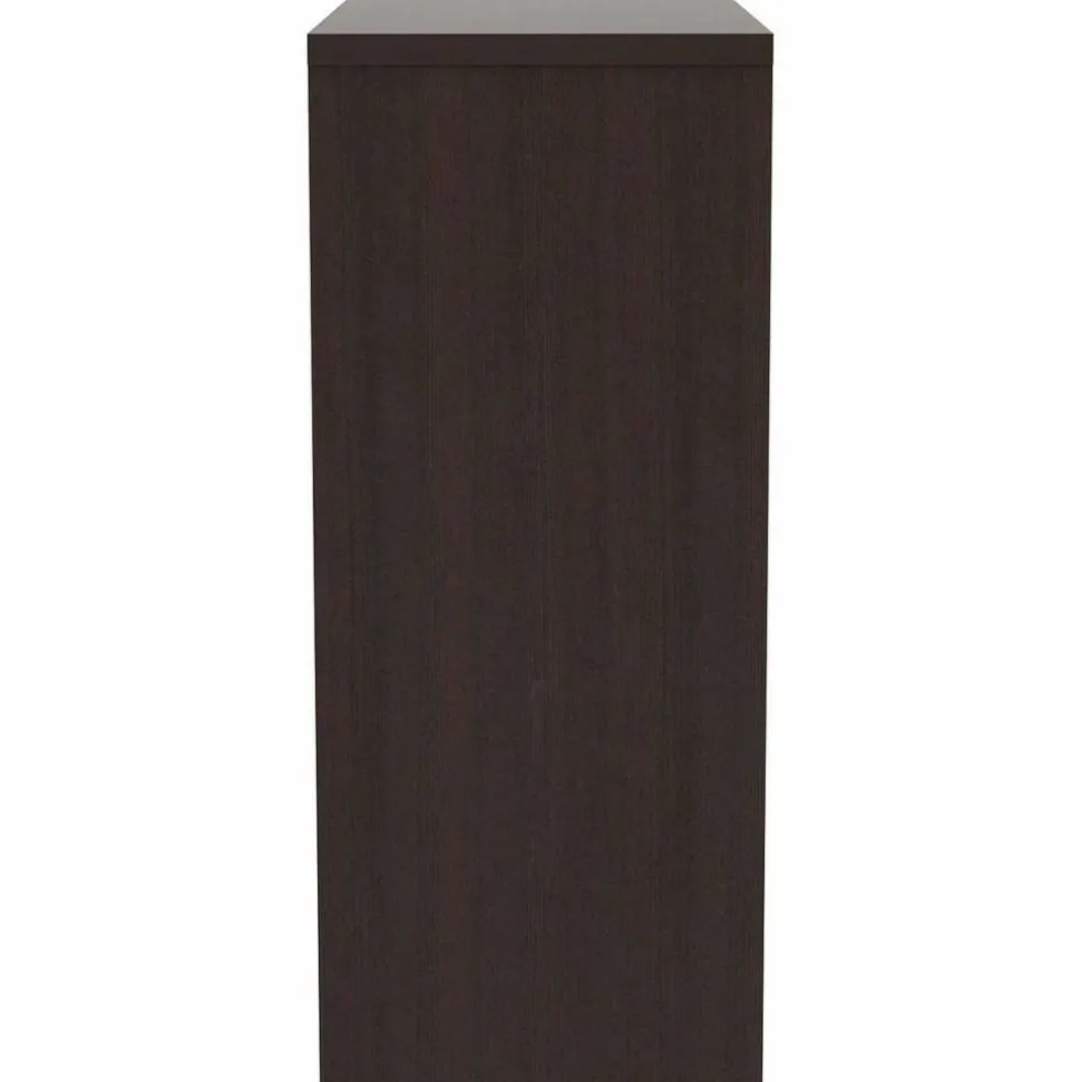 Lorell Essentials 2-shelf Stack-on Bookcase - 36"x15"x36" - 2 Shelve(s) - Material: Laminate, Metal - Finish: Espresso - Stackable, Cam Lock -